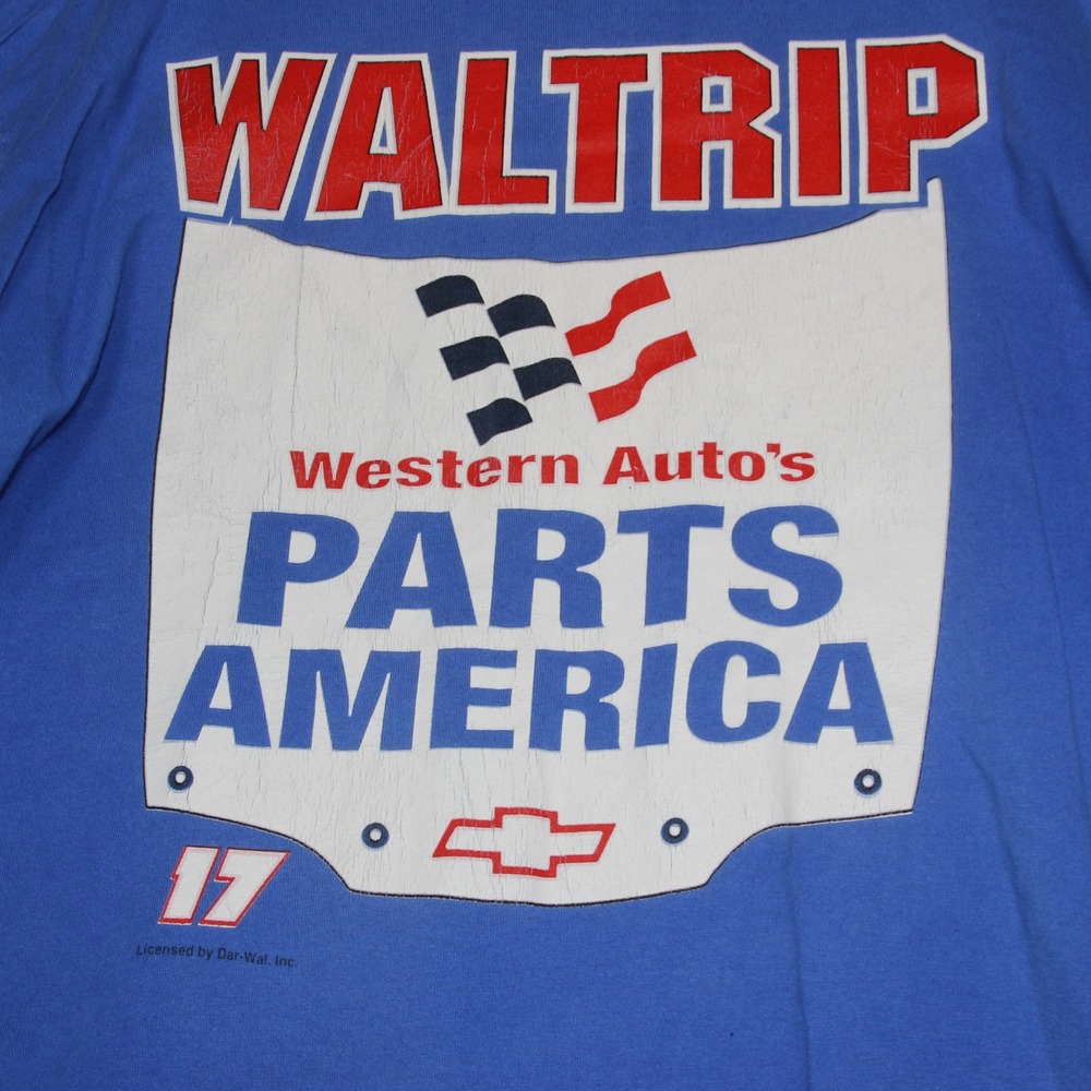 Darrell Waltrip 17 NASCAR T Shirt Mens XL Monte Carlo Western Auto Parts America - Picture 6 of 6